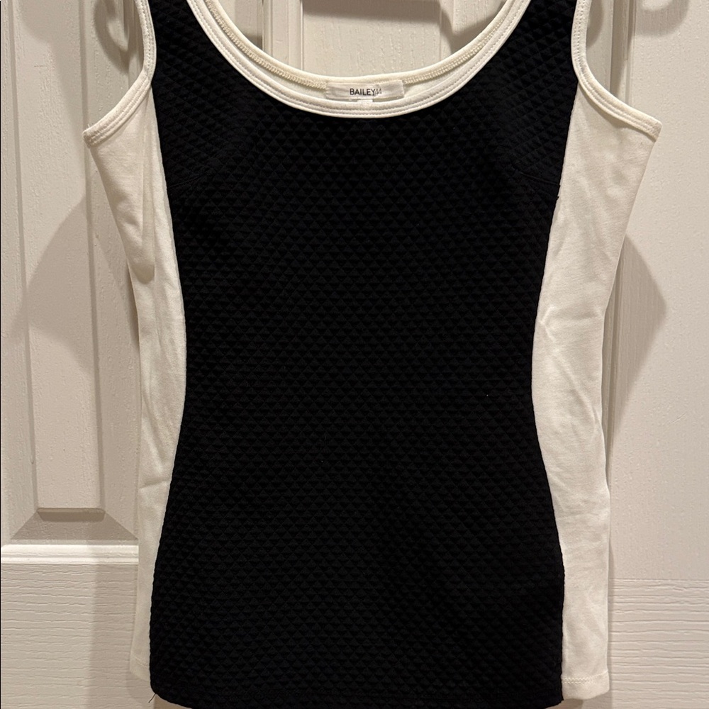 Bailey 44 Black and Cream Tank Top